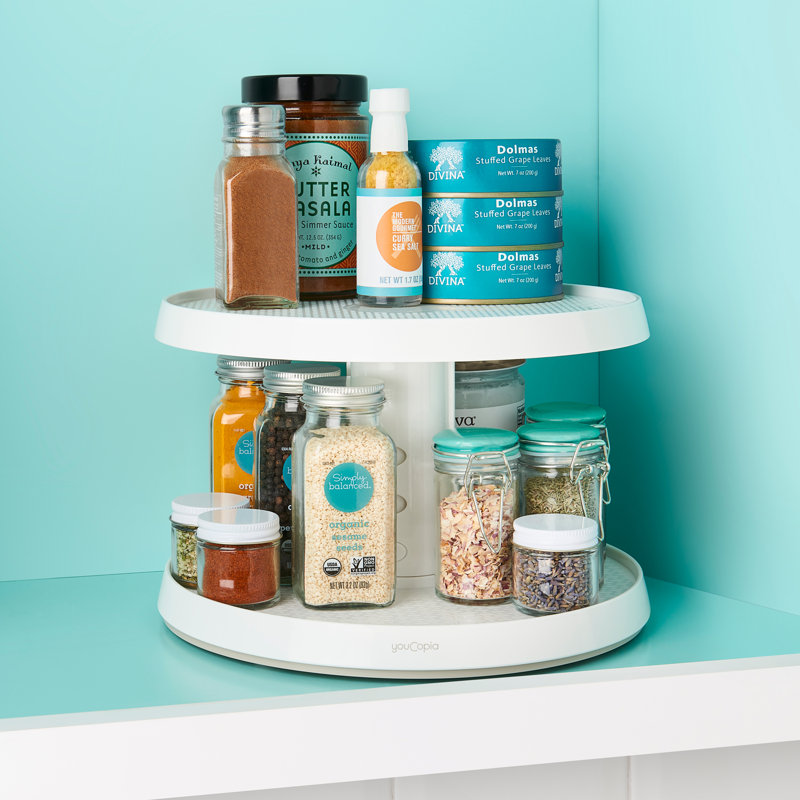 YouCopia® Crazy Susan® TwoTier Turntable, Lazy Susan Organizer